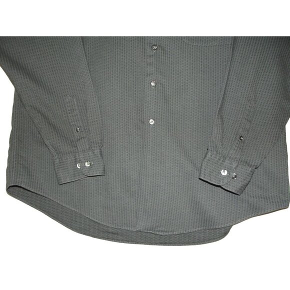 Vintage Gillio Shirt Mens XXL Gray Textured Long Sleeve Button Down Collar 2x 2x - Picture 6 of 9